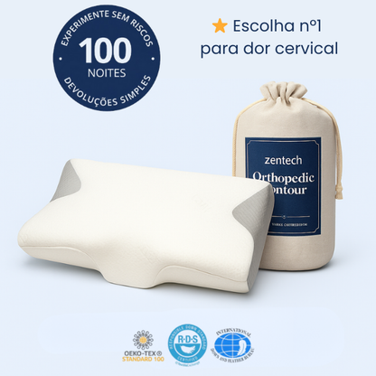 Zentech™ Pro - Almofada Ortopédica para Alívio Cervical e das Costas